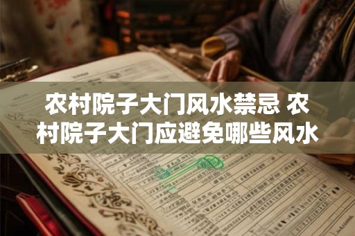 农村院子大门风水禁忌 农村院子大门应避免哪些风水禁忌
