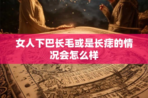 女人下巴长毛或是长痣的情况会怎么样 女人下巴长毛或是长痣的情况会怎么样