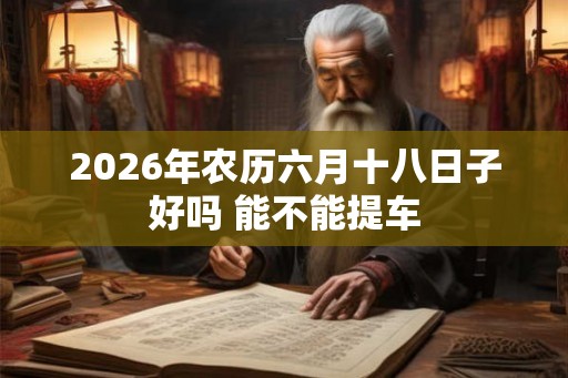 2026年农历六月十八日子好吗 能不能提车