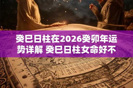 癸巳日柱在2026癸卯年运势详解 癸巳日柱女命好不好