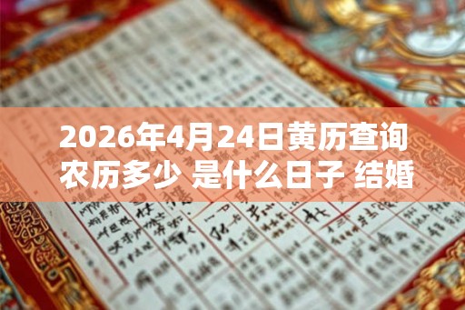 2026年4月24日黄历查询 农历多少 是什么日子 结婚吉时
