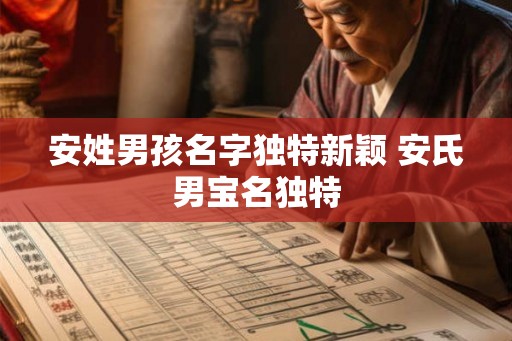 安姓男孩名字独特新颖 安氏男宝名独特
