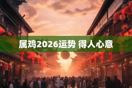 属鸡2026运势 得人心意
