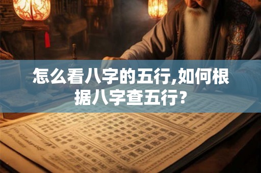 怎么看八字的五行,如何根据八字查五行？