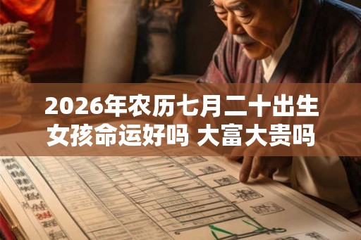 2026年农历七月二十出生女孩命运好吗 大富大贵吗