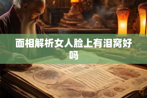 面相解析女人脸上有泪窝好吗