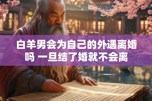白羊男会为自己的外遇离婚吗 一旦结了婚就不会离