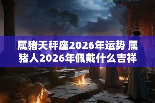 属猪天秤座2026年运势 属猪人2026年佩戴什么吉祥物