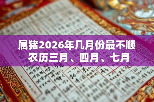 属猪2026年几月份最不顺 农历三月、四月、七月