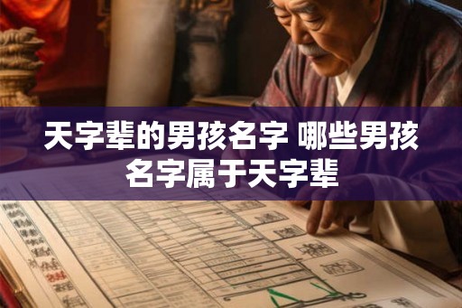 天字辈的男孩名字 哪些男孩名字属于天字辈