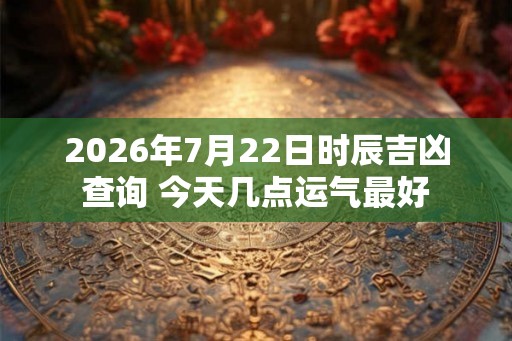 2026年7月22日时辰吉凶查询 今天几点运气最好 2026年7月22日时辰吉凶查询 今天几点运气最好
