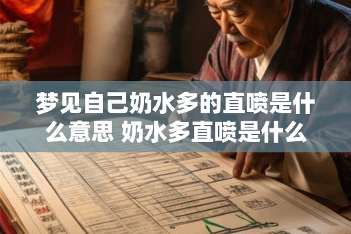 梦见自己奶水多的直喷是什么意思 奶水多直喷是什么含义 梦见自己奶水多的直喷是什么意思 奶水多直喷是什么含义