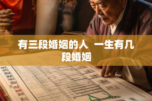 有三段婚姻的人  一生有几段婚姻