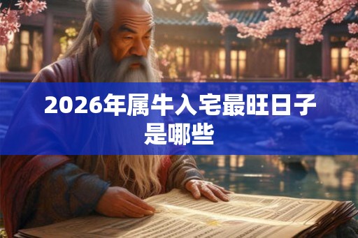 2026年属牛入宅最旺日子是哪些