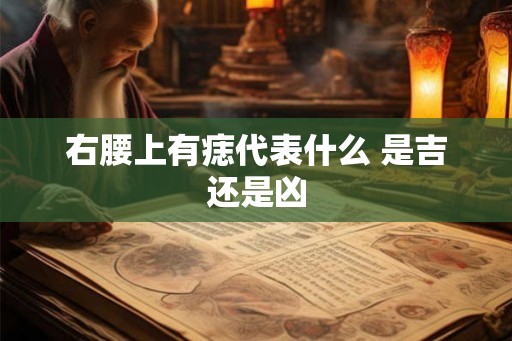 右腰上有痣代表什么 是吉还是凶