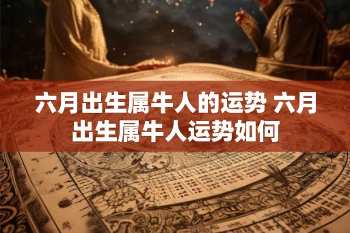 六月出生属牛人的运势 六月出生属牛人运势如何