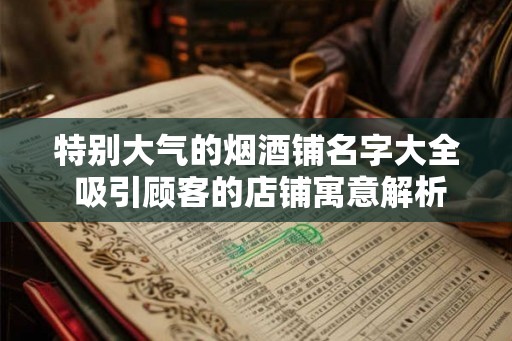 特别大气的烟酒铺名字大全 吸引顾客的店铺寓意解析