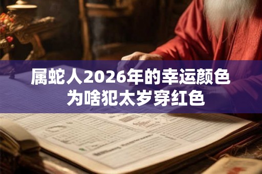 属蛇人2026年的幸运颜色  为啥犯太岁穿红色