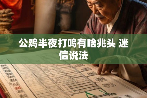 公鸡半夜打鸣有啥兆头 迷信说法