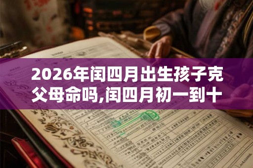2026年闰四月出生孩子克父母命吗,闰四月初一到十五命理