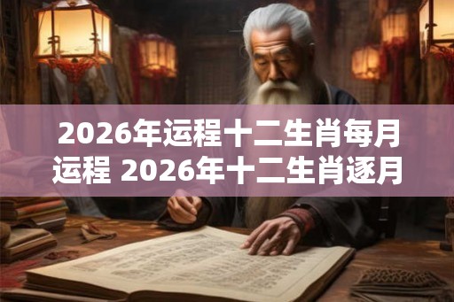2026年运程十二生肖每月运程 2026年十二生肖逐月运势如何