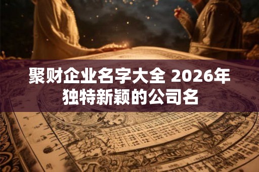 聚财企业名字大全 2026年独特新颖的公司名