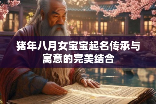 猪年八月女宝宝起名传承与寓意的完美结合