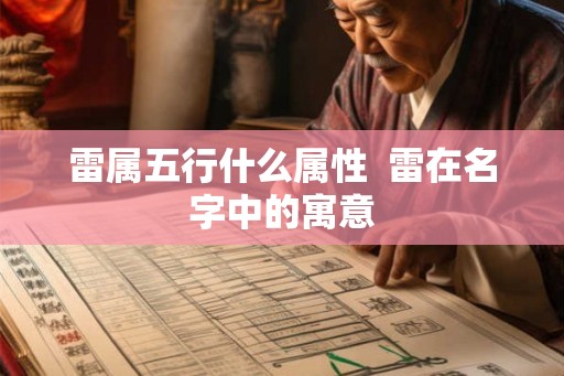 雷属五行什么属性  雷在名字中的寓意