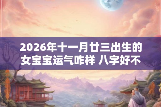 2026年十一月廿三出生的女宝宝运气咋样 八字好不好