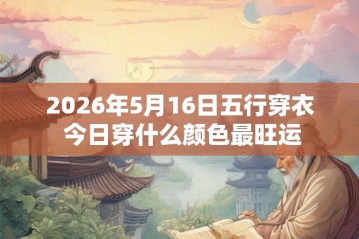 2026年5月16日五行穿衣 今日穿什么颜色最旺运