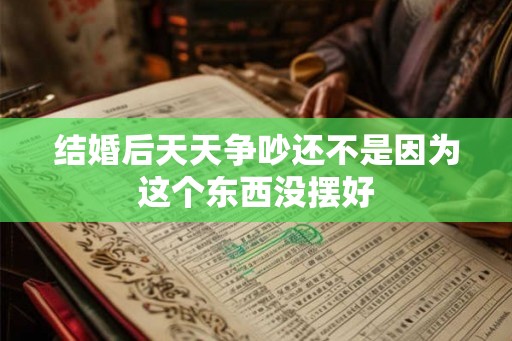 结婚后天天争吵还不是因为这个东西没摆好