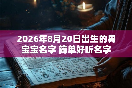 2026年8月20日出生的男宝宝名字 简单好听名字