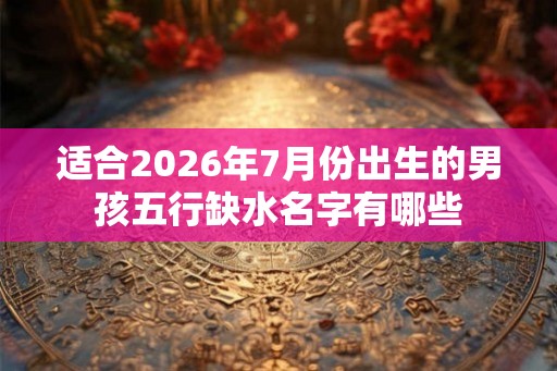 适合2026年7月份出生的男孩五行缺水名字有哪些