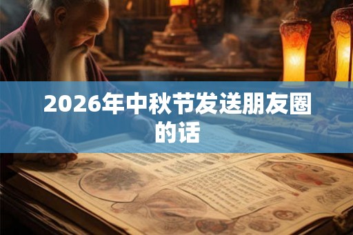 2026年中秋节发送朋友圈的话