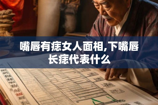 嘴唇有痣女人面相,下嘴唇长痣代表什么