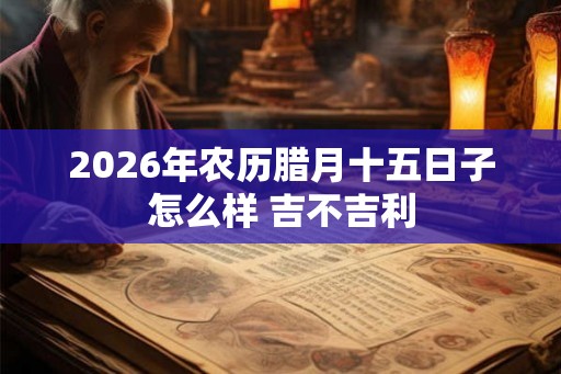 2026年农历腊月十五日子怎么样 吉不吉利 2026年农历腊月十五日子怎么样 吉不吉利