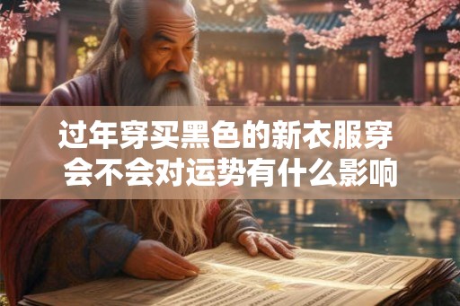 过年穿买黑色的新衣服穿 会不会对运势有什么影响 过年穿买黑色的新衣服穿 会不会对运势有什么影响