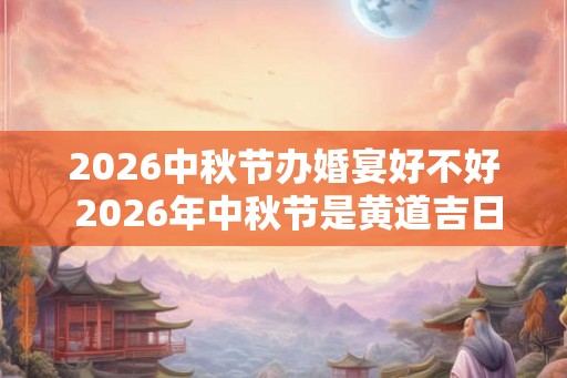 2026中秋节办婚宴好不好 2026年中秋节是黄道吉日吗 2026中秋节办婚宴好不好 2026年中秋节是黄道吉日吗