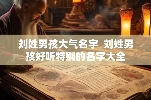 刘姓男孩大气名字  刘姓男孩好听特别的名字大全