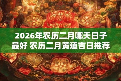 2026年农历二月哪天日子最好 农历二月黄道吉日推荐