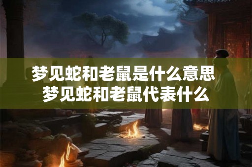梦见蛇和老鼠是什么意思 梦见蛇和老鼠代表什么