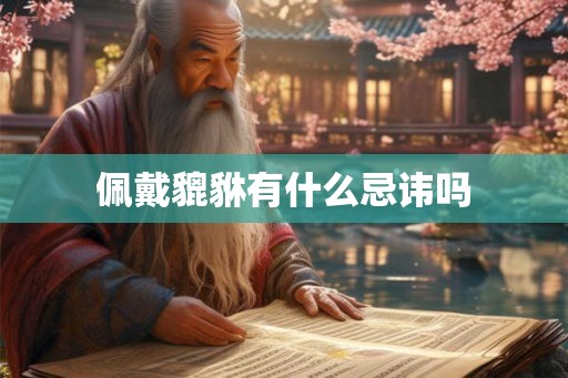 佩戴貔貅有什么忌讳吗 佩戴貔貅有什么忌讳吗