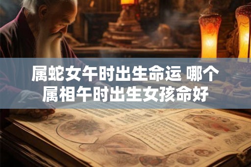 属蛇女午时出生命运 哪个属相午时出生女孩命好