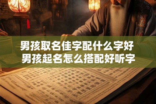 男孩取名佳字配什么字好 男孩起名怎么搭配好听字