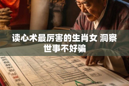 读心术最厉害的生肖女 洞察世事不好骗