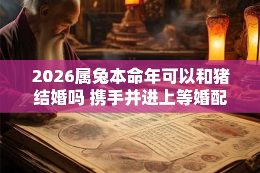 2026属兔本命年可以和猪结婚吗 携手并进上等婚配