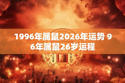 1996年属鼠2026年运势 96年属鼠26岁运程 1996年属鼠2026年运势 96年属鼠26岁运程