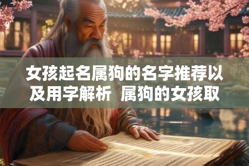 女孩起名属狗的名字推荐以及用字解析  属狗的女孩取名字宜用什么字