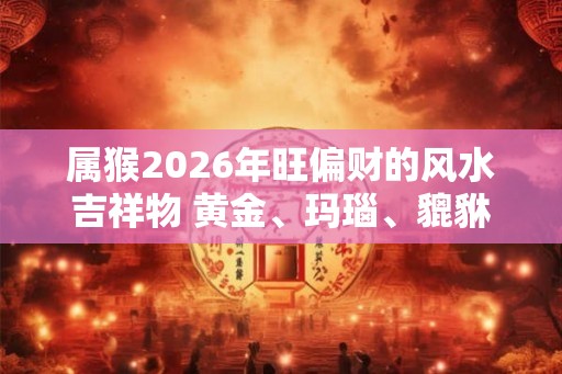 属猴2026年旺偏财的风水吉祥物 黄金、玛瑙、貔貅