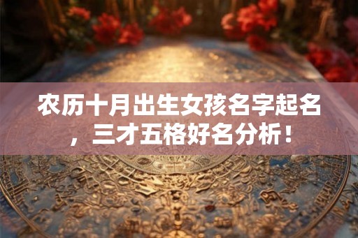 农历十月出生女孩名字起名,三才五格好名分析! 农历十月出生女孩名字起名,三才五格好名分析!